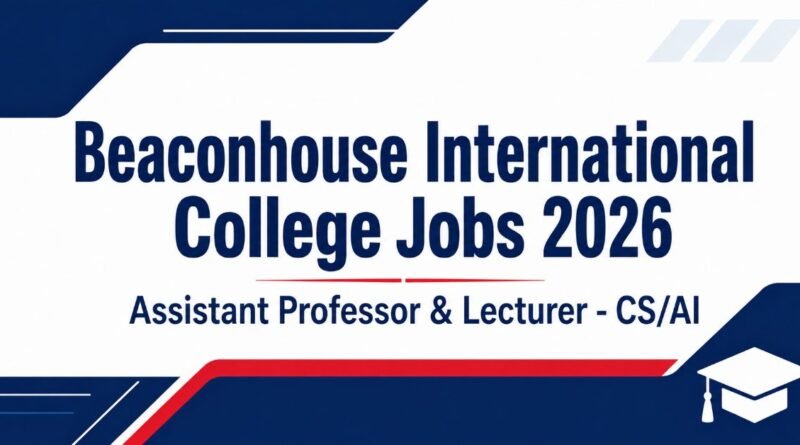 Beaconhouse International College Jobs 2026 advertisement banner