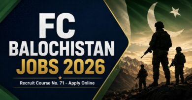 FC Balochistan Jobs 2026 banner - Frontier Corps Recruit Course No. 71 apply online