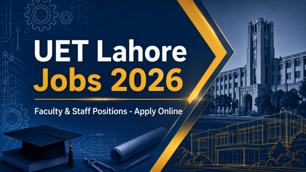 UET Lahore Jobs 2026 featured banner - Faculty and Staff positions apply online