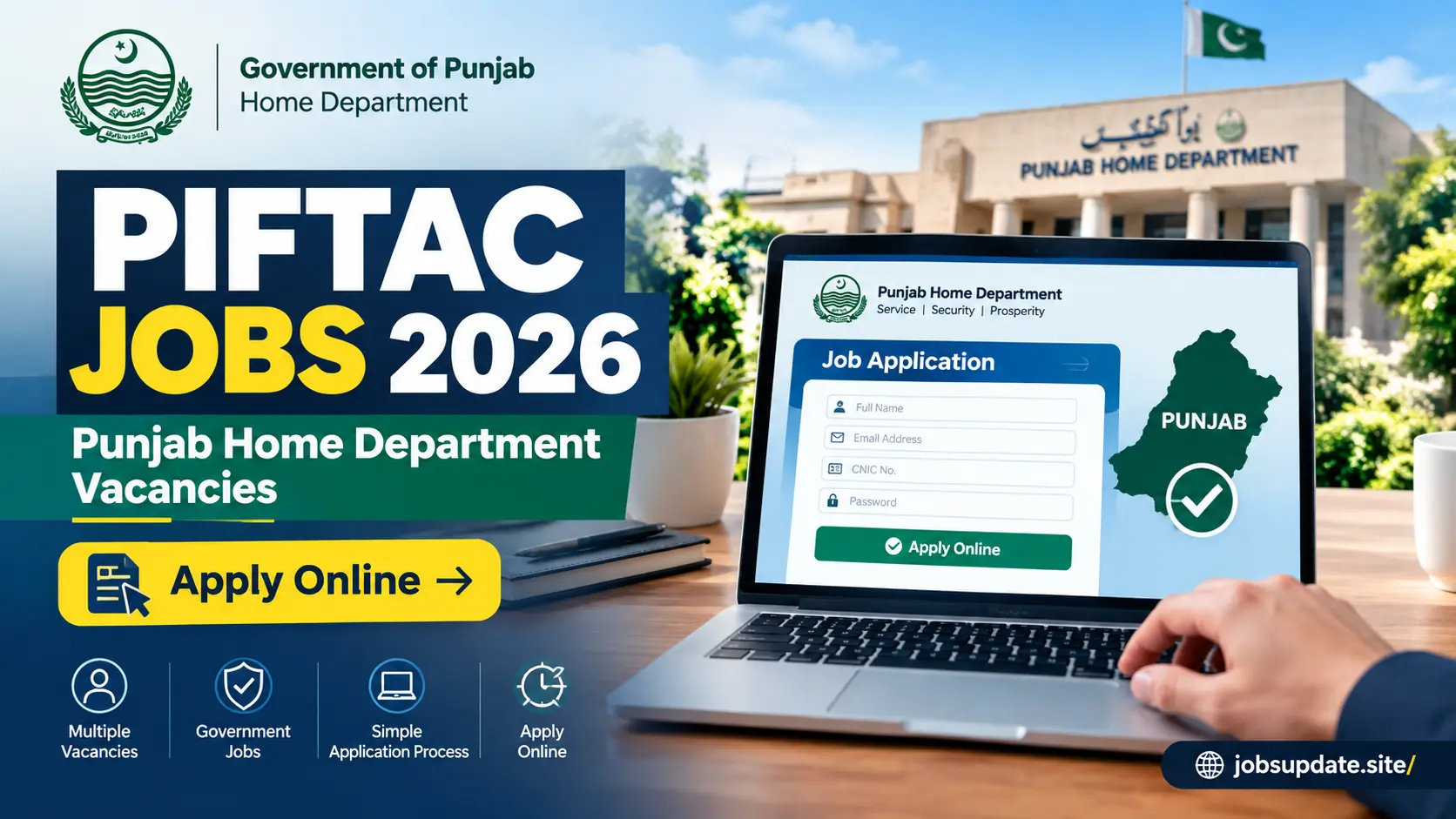 PIFTAC Jobs 2026: Punjab Home Department Vacancies – Apply Online
