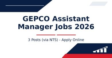GEPCO Assistant Manager Jobs 2026 - 3 Posts (via NTS) - Apply Online